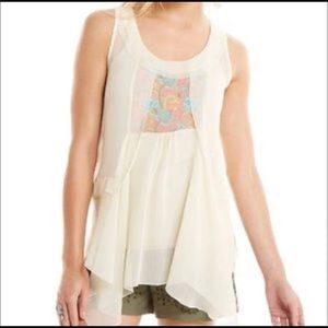 matilda jane sheer tank paisley ivory